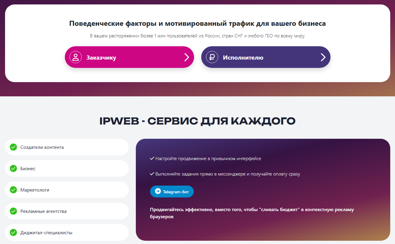 IPweb: Сервис для Продвижения Сайтов и Социальных Сетей